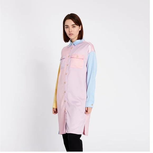Lazy Oaf Satin Queen Button Down Shirt Dress - Picture 2 of 10